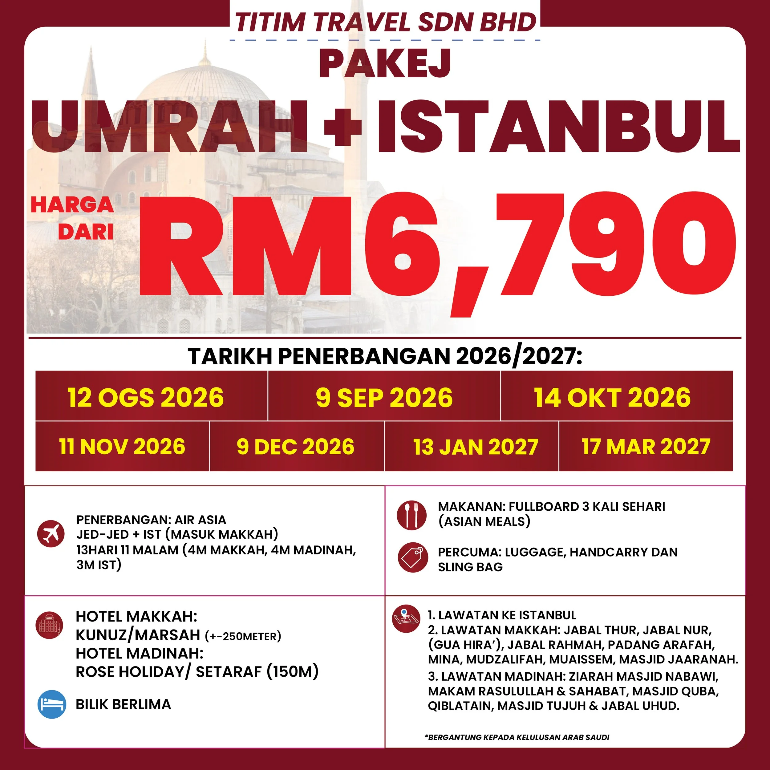 Umrah + Istanbul Package