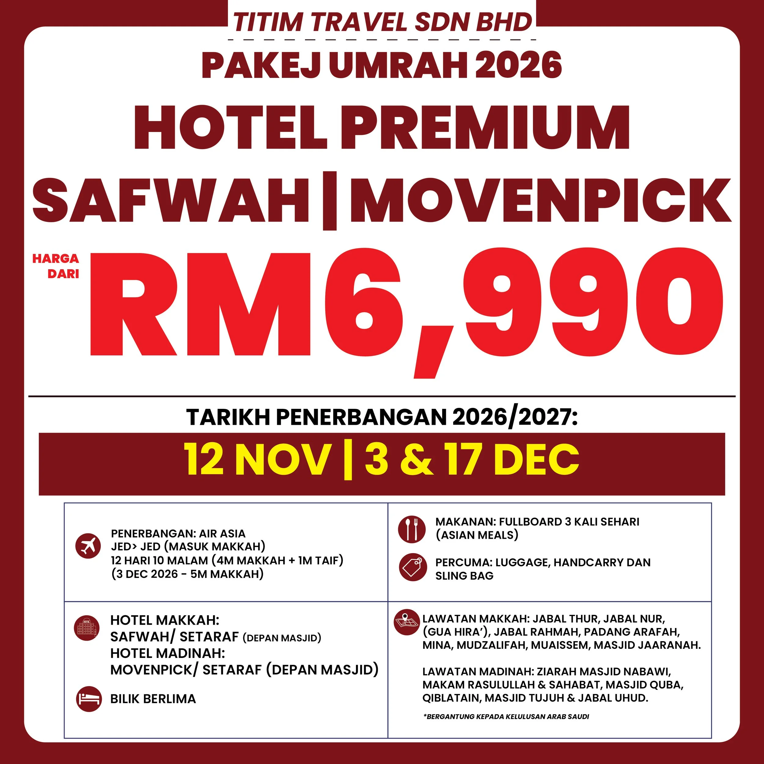Umrah Package Safwah | Movenpick – AirAsia 2026
