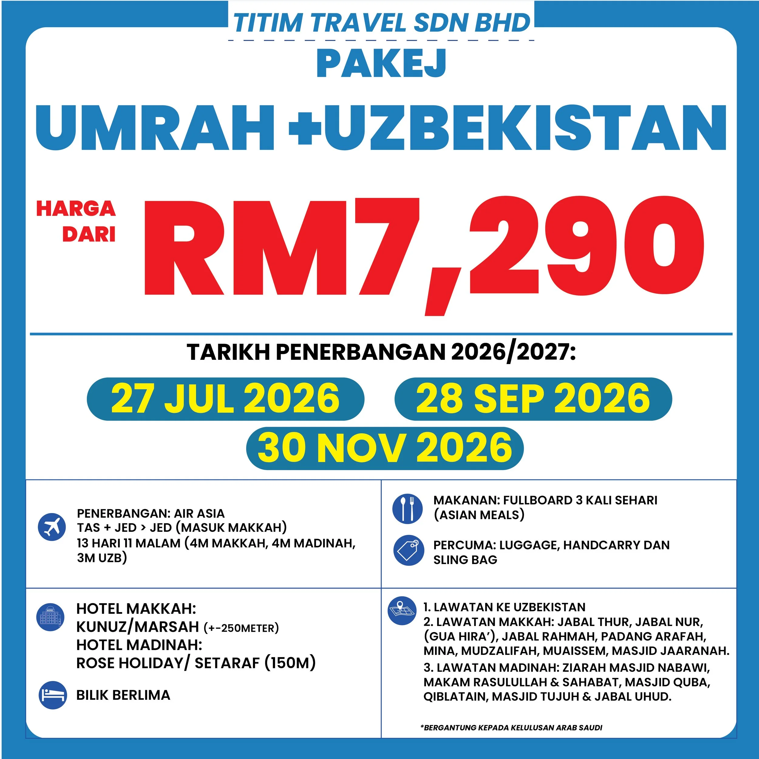 Umrah + Uzbekistan Package