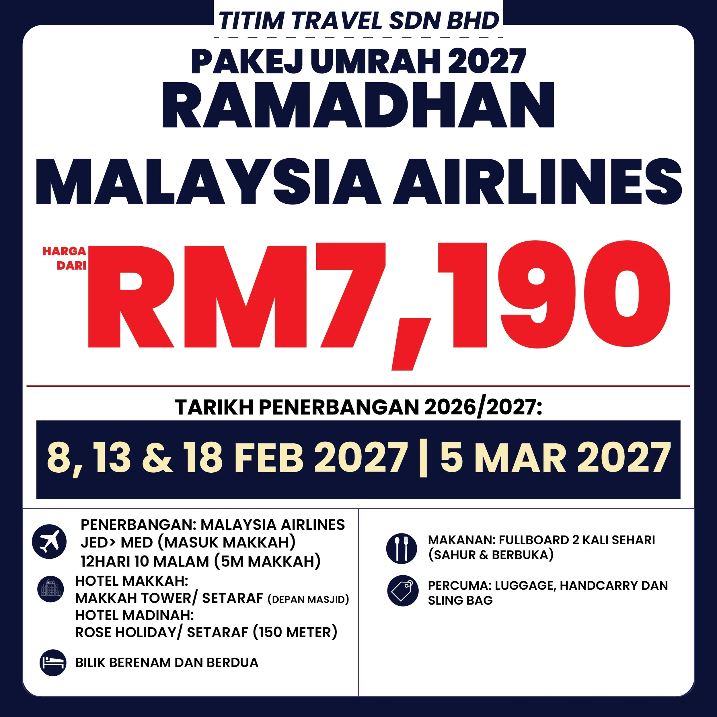 Umrah Ramadhan Package Malaysia Airlines 2027