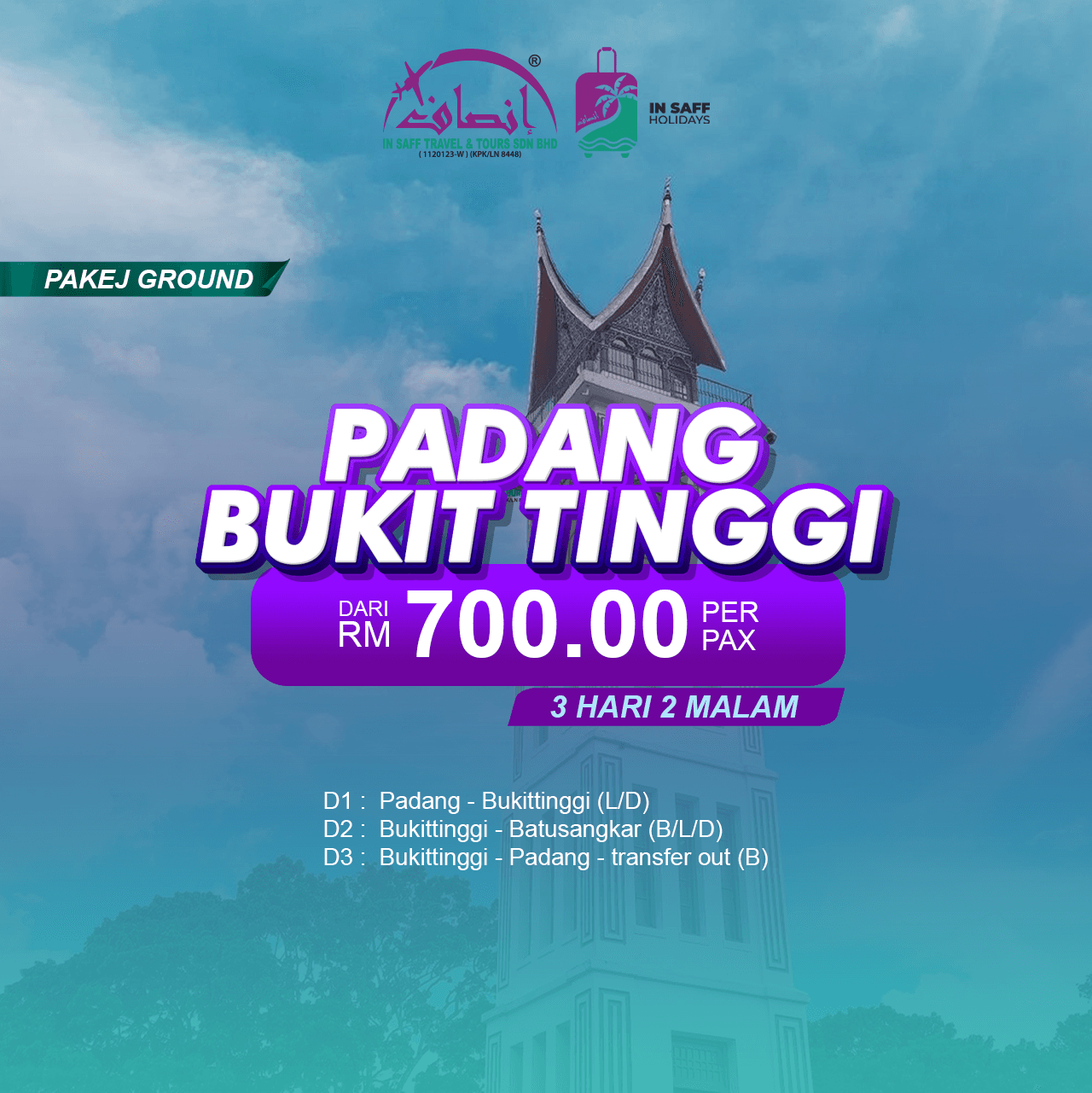 Padang & Bukit Tinggi 3 Days 2 Nights