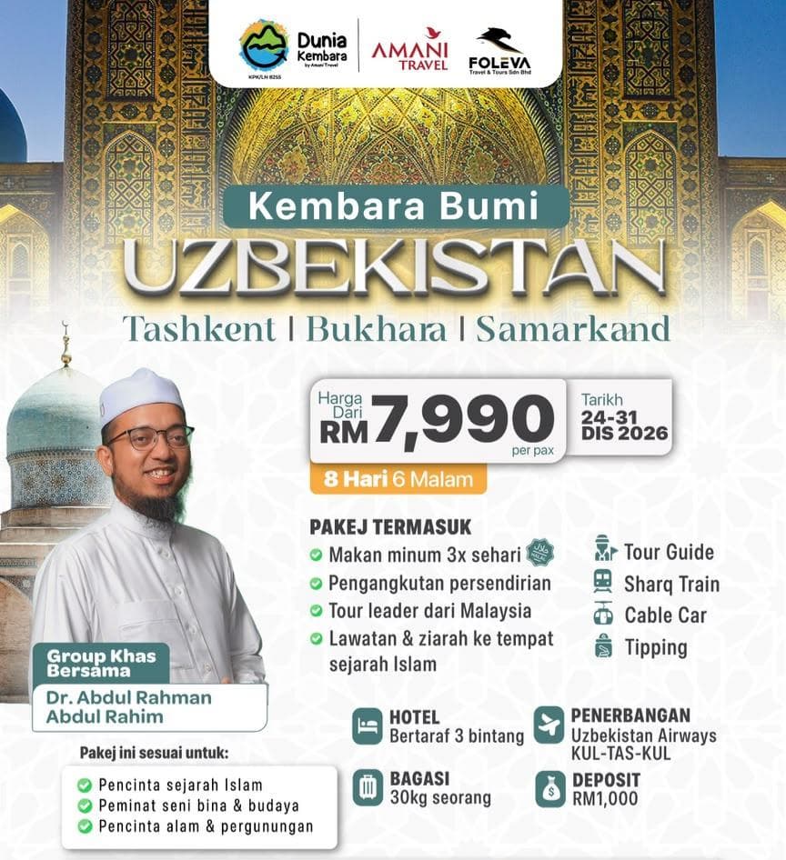 Kembara Bumi Uzbekistan β Tashkent | Bukhara | Samarkand