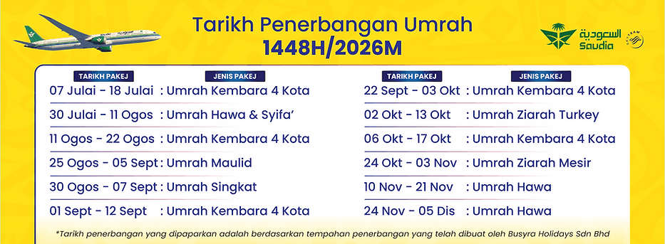 Umrah Hawa 1448H (Women's Umrah Package)