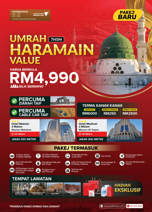 Umrah Haramain Value 7D5N