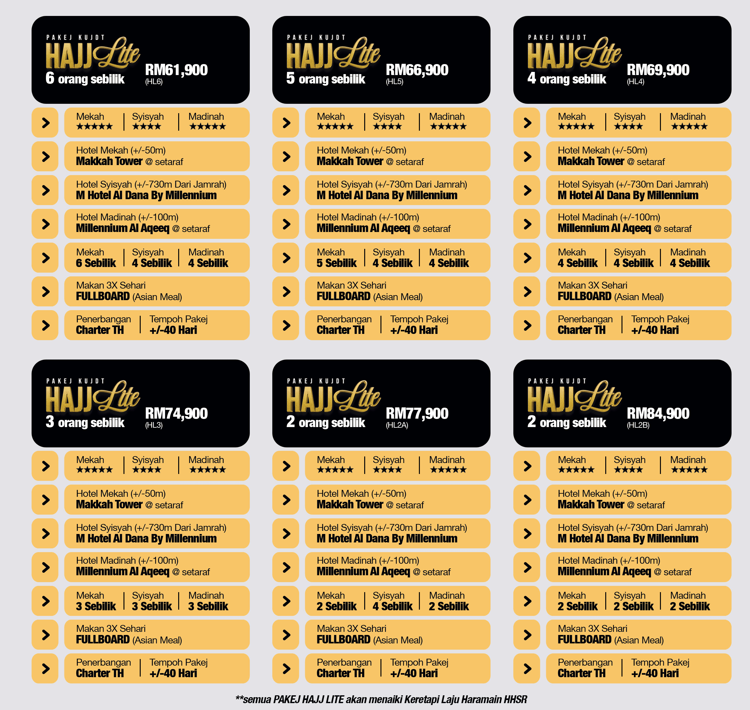 PAKEJ HAJI LITE BERLIMA HARGA ASAL