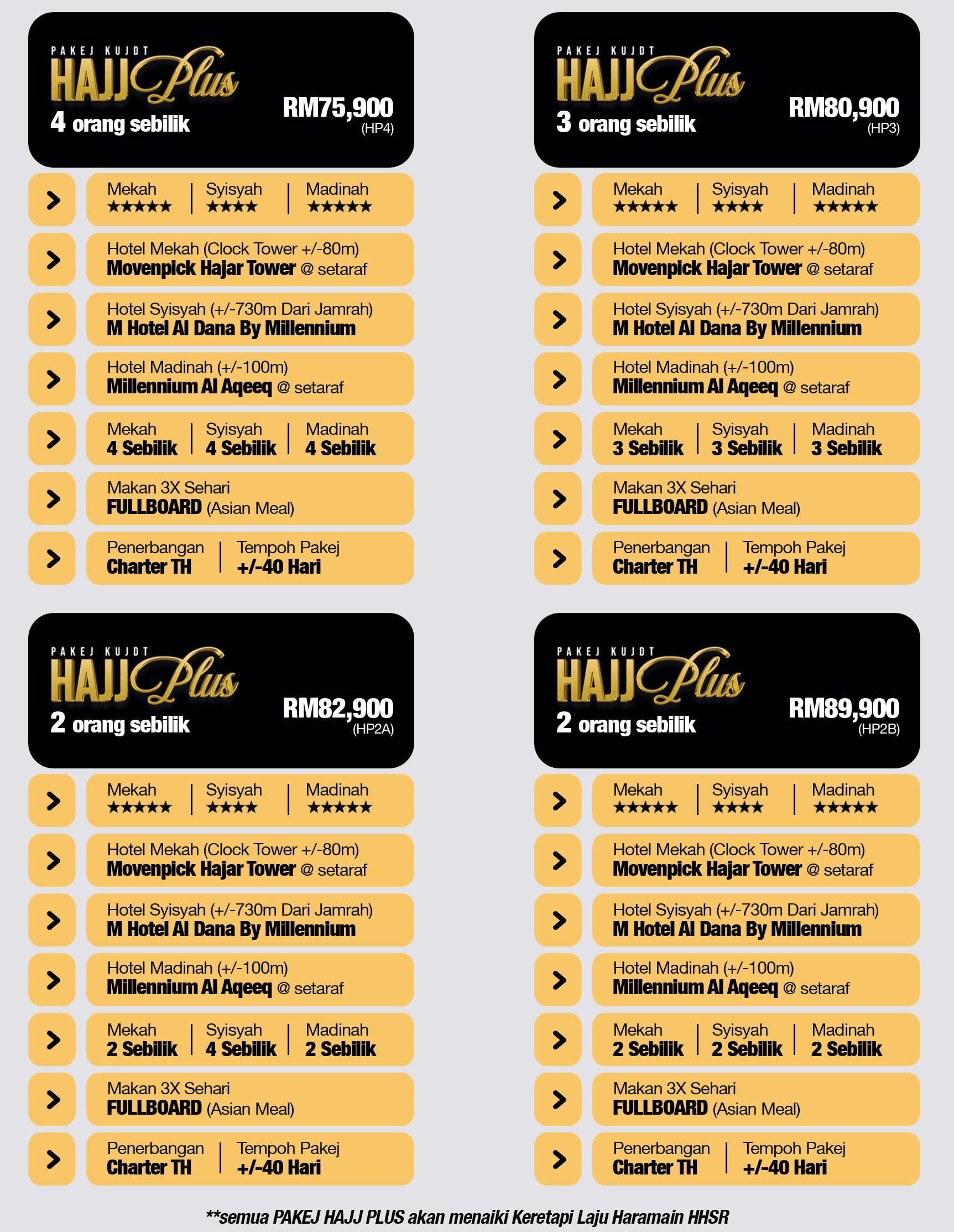 PAKEJ HAJI PLUS BERDUA HARGA ASAL